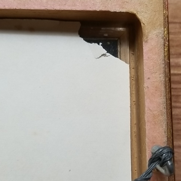 VTG Reverse Glass Painting With Background Print - Picture 6 of 9